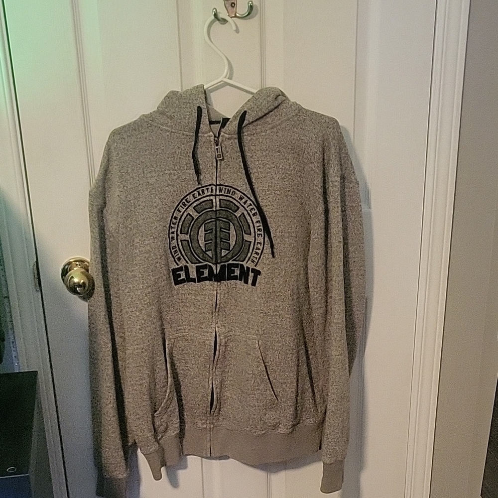 Element Gray Zip-Up Men's Sweater